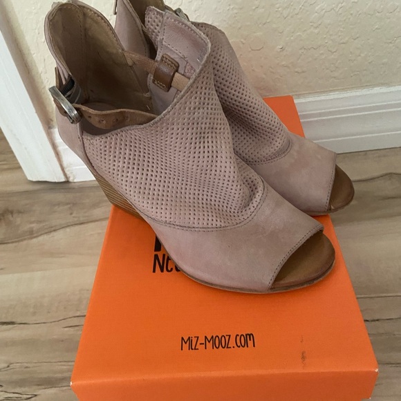 Miz Mooz Leather Wedge Sandals - Knox Pearl EU 37 - Picture 3 of 7